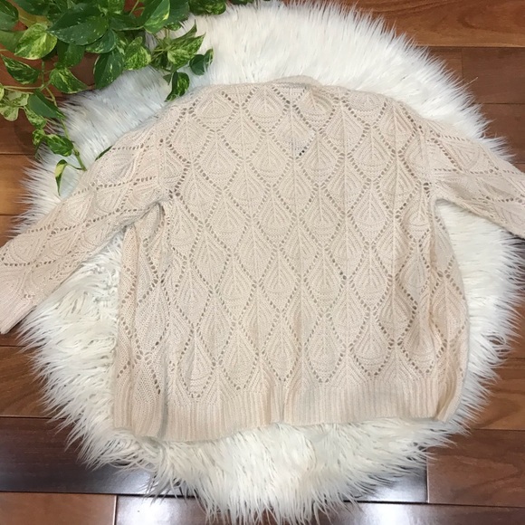 New🌿Chelsea & Theodore Crocheted Open Sweater - Picture 7 of 8